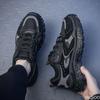 Men's shoes spring breathable mesh sports shoes trend thick sole anti slip simple comfortable casual anti slip running shoes