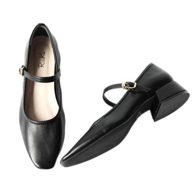 Rika Heel Strap Pumps A6127 Black LL