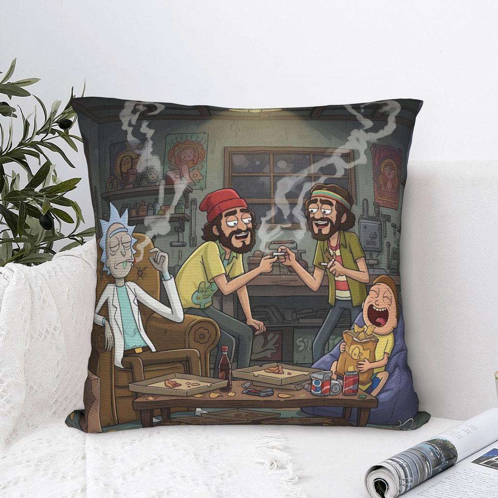 Ricked and Mortys Pillow Cover Soft Cushion Cover Novelty Pillow Case For Wedding Party Home Decor