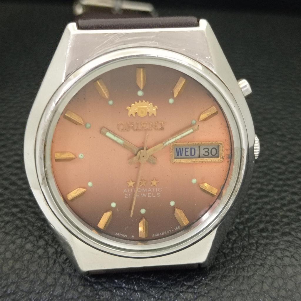 VINTAGE ORIENT AUTOMATIC 46943 JAPAN MENS ORIGINAL DIAL WATCH A701895-5 R207-a701895