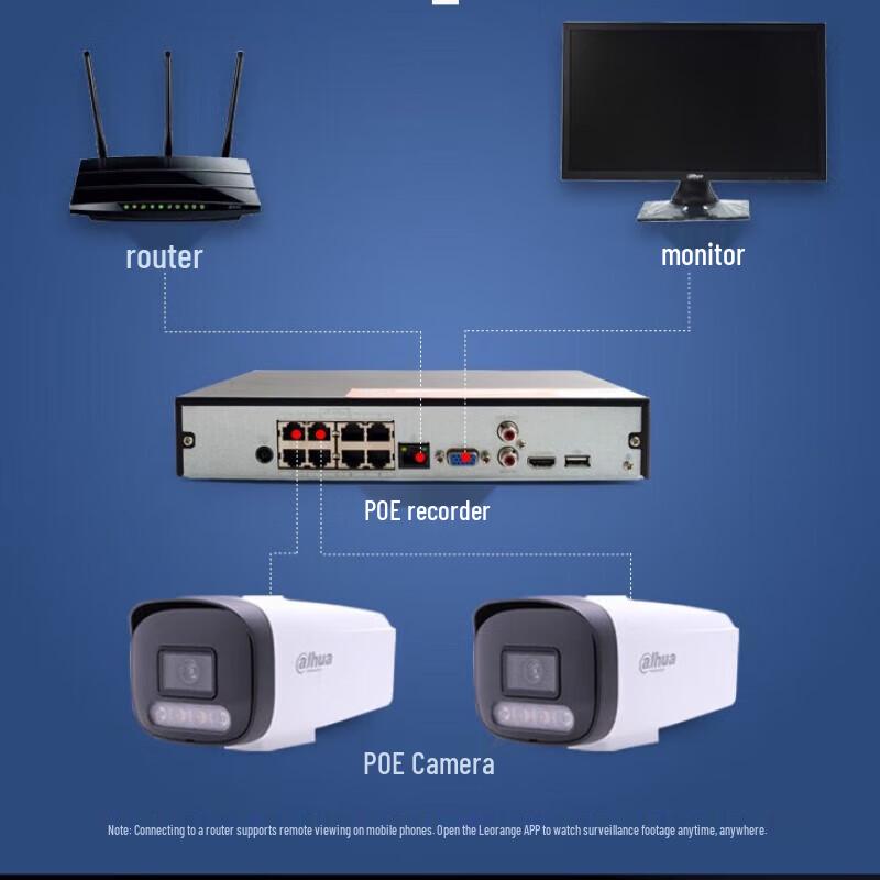 Dahua 2MP Warm Light Fixed Lens Bullet IP Security Camera