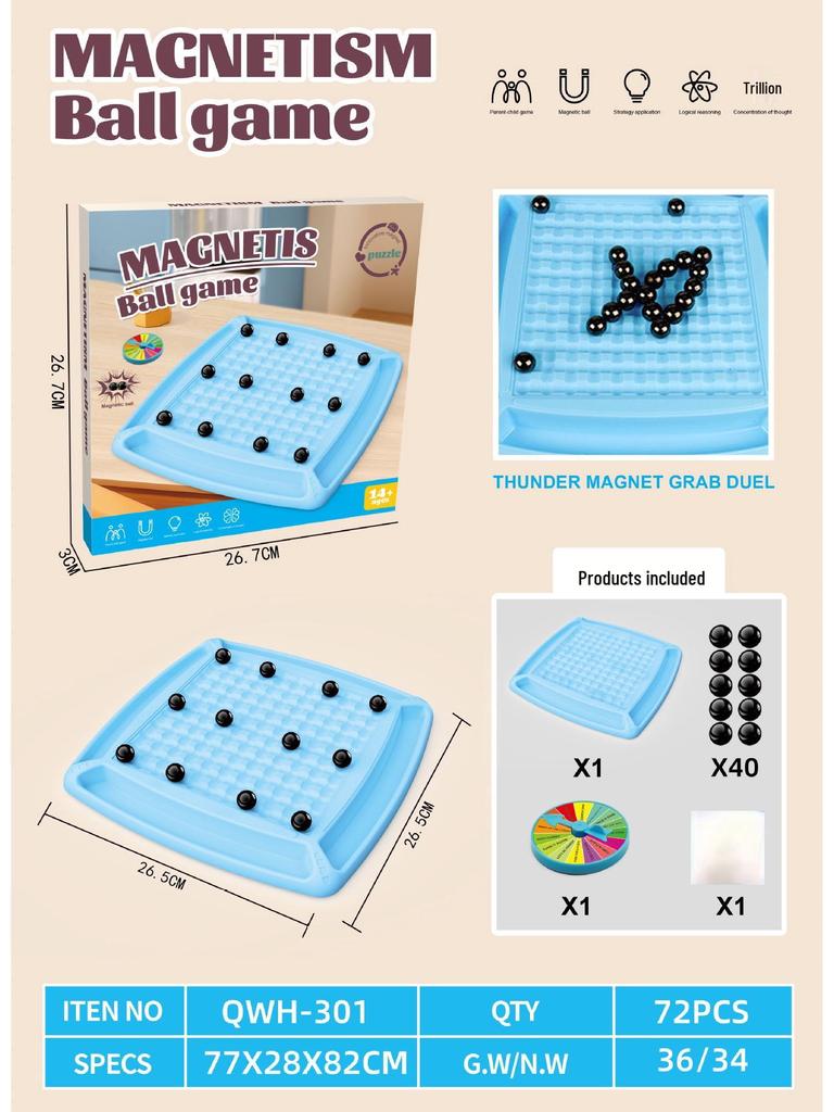 Cross-Border Magnetic Chess Game for Kids: Enhances Logical Thinking & Parent-Child Interaction