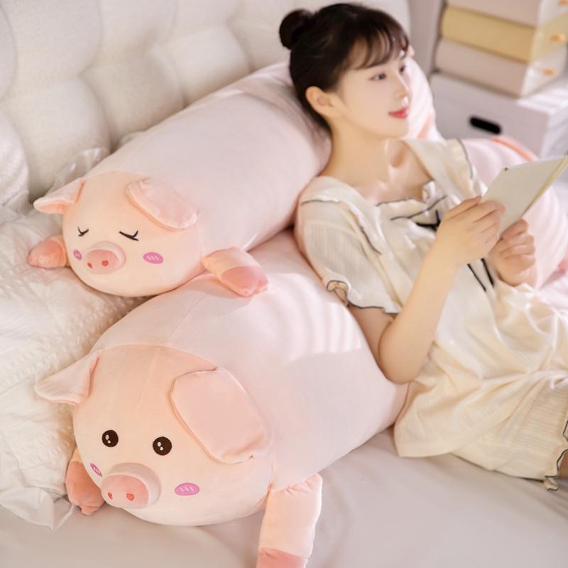 100cm Kawaii Pig Plush Toy Doll Cute Big Cuddly Pillow Cushion Piggy Plush Toy Doll For Boy Girl Brithday Gifts