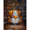 Spooky Halloween Town Folk Magical Forest Ghost Pumpkin Illustration Poster Canvas Painting Wall Pictures Holiday Home Decor