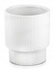 Ceramic Round Fluted Plant Pot Cover, Matte