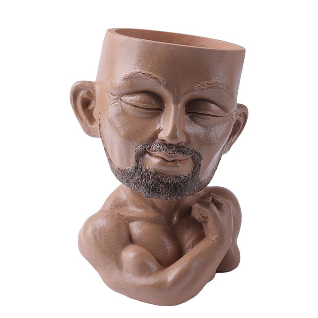 Home Garden Figurine Sculptures Succulents Potted Plant Flower Wares Gardening Ornament for Indoor Outdoor Offices Decor