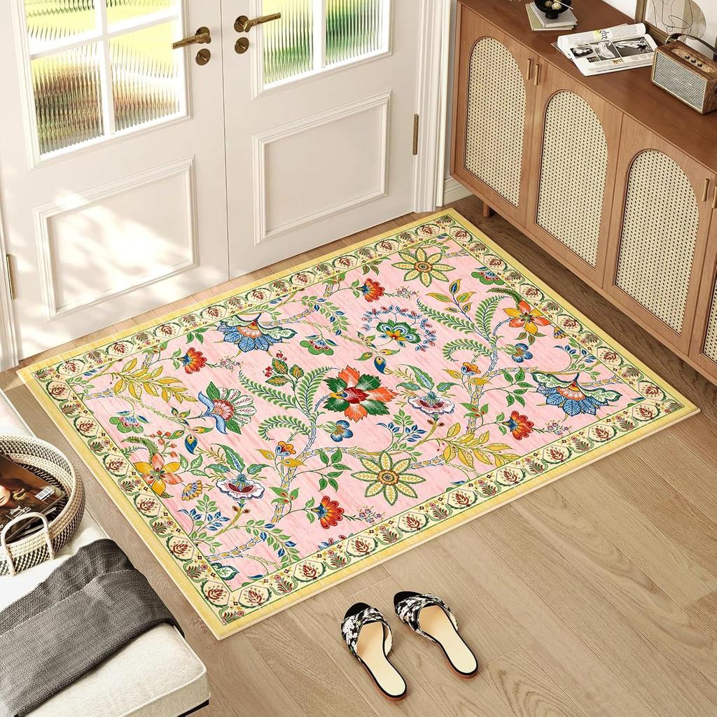 Kwiatowa mata podłogowa Domowy styl etniczny Mata pod drzwi wejściowe Odporna na zużycie i zabrudzenia mata podłogowa