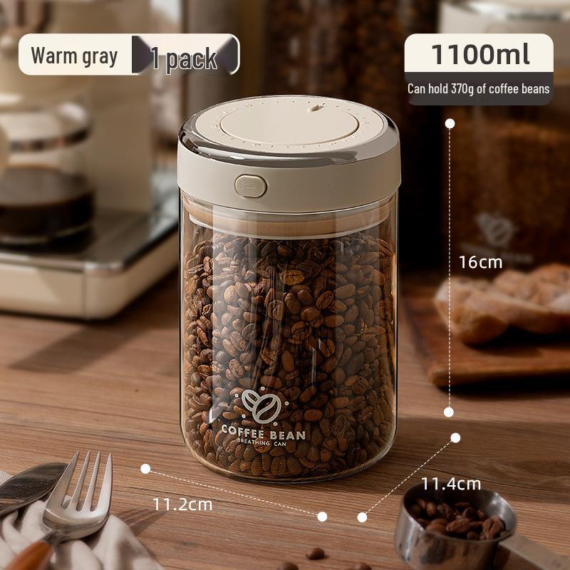 Electroplated Vacuum Sealing Coffee Bean and Powder Storage Jar