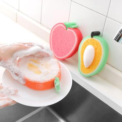 Thickened Kitchen Dishcloth & Scouring Pad with Pot Brush - 16g