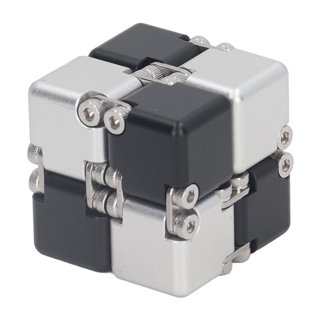 Stress Anxiety Relief Toy Adults Hand Held Puzzle Sensory Finger Flip Blocks Toy for ADD ADHD Black