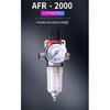 AFR-2000 Unidad de Tratamiento de Aire de Filtro Neumático Regulador de Presión Válvula Reductora de Compresor Separación de Aceite y Agua Indicador AFR2000