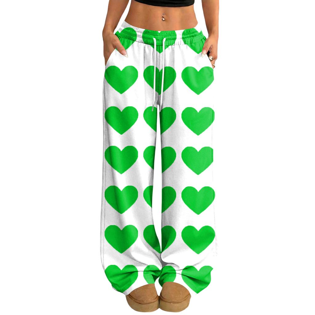 Women's Casual And Fashionable  Elastic Waist Loose Wide Leg Pants