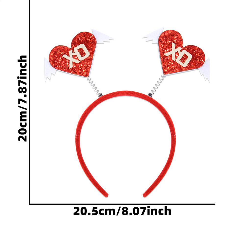 Heart Headband Cute Red Heart Shape Headband Festival Party Accessories Photo Props Hair Decor for New Year Wedding