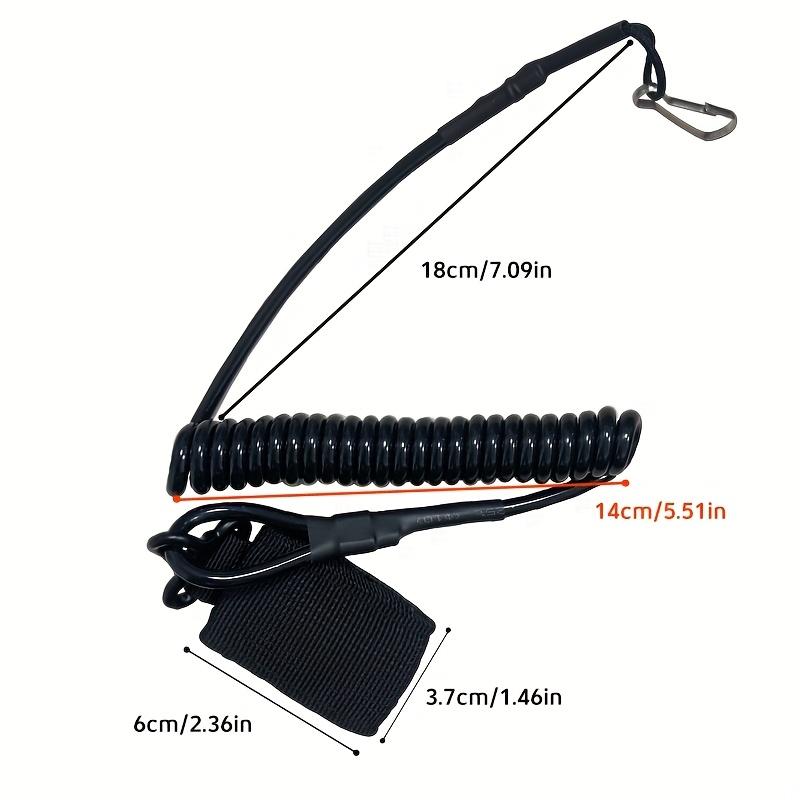 Durable Elastic Lanyard Anti-Loss Spring Strap with Metal Hook, Suitable for Keys, Flashlights, Outdoor Gear