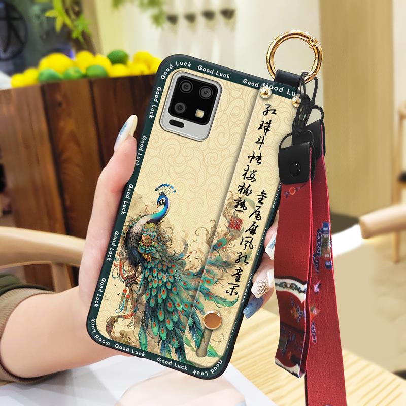 Silicone For Mom Phone Case For Sharp Aquos Zero6/Aquos Air Waterproof Dirt-resistant Kickstand Anti-dust Wristband Ring