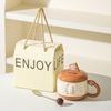 Cute Girl Cartoon Chubby Ceramic Mug with Lid Mobile Phone Stand Cup Birthday Gift Water Cup Souvenir