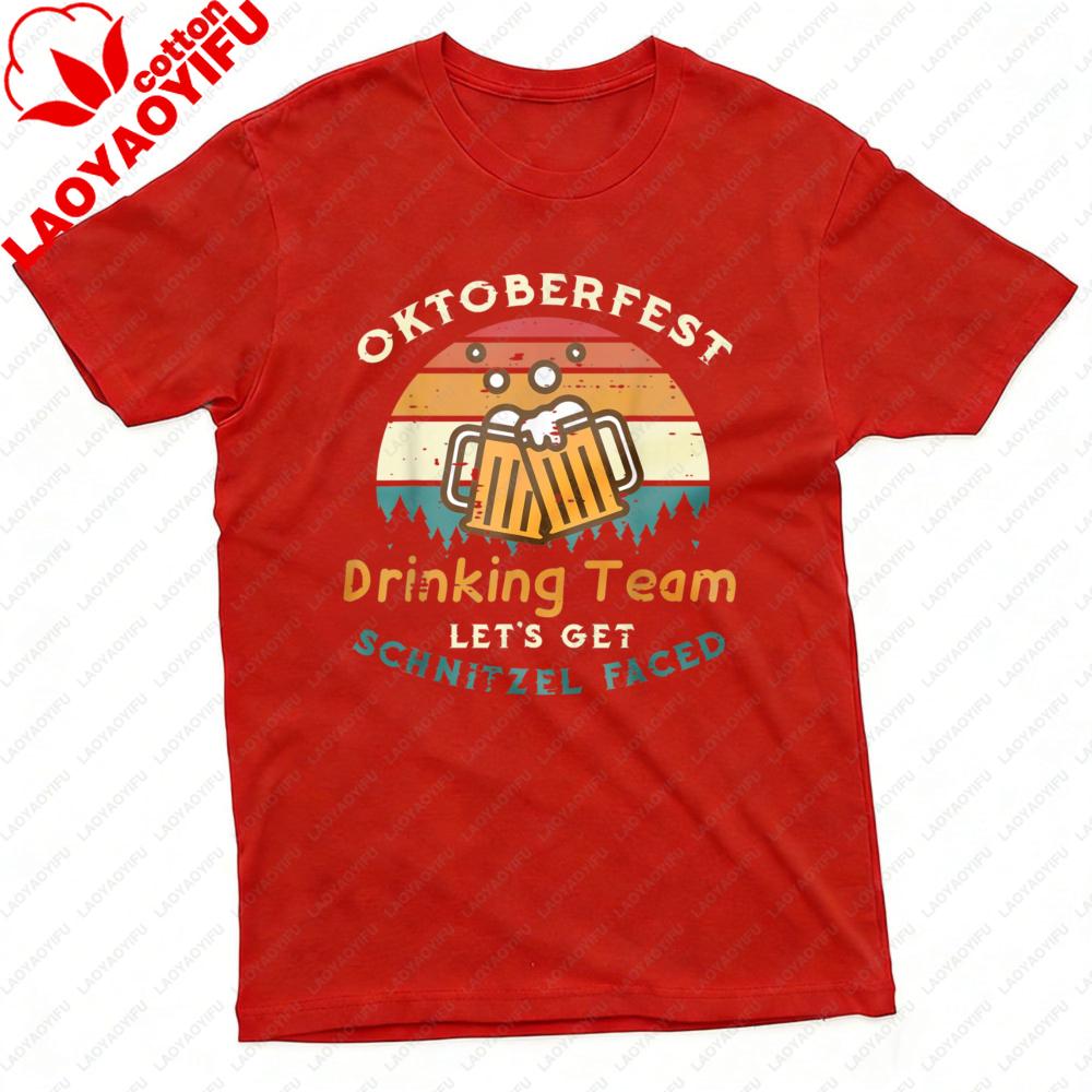 Oktoberfest Drinking Team Men TShirt Cotton Short Sleeve Casual Summer Fashion Tee Oktoberfest Party Gift for Men Unisex Top