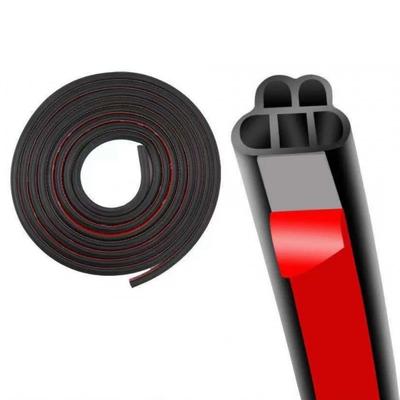 1Pc Rubber 5M Double-layer B Type Car Seal Strip Universal Auto Door and Trunk Thicken Anti-noise Sealing Decorative Strip Parts