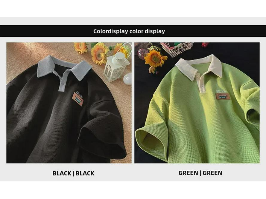 Men's Summer Retro Polo Short-Sleeved Cotton T-Shirt