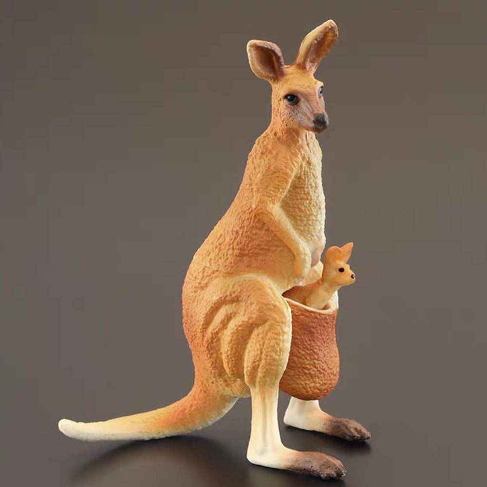 Handmad Kangaroo Action Figures Statue Simulated Wild Kangaroo Figurines  Children Toys