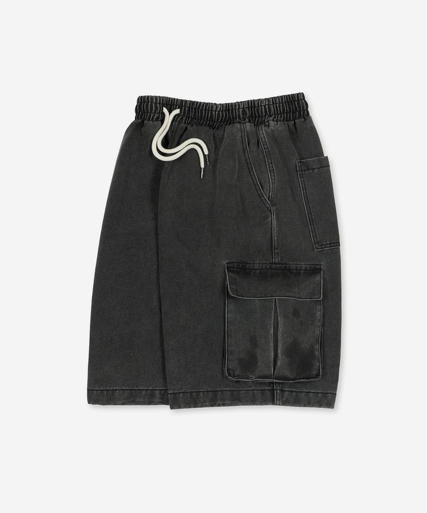 AGOD [2Pack] Bermuda Wide Single-Pleat Cargo Denim Shorts - 3 Colors