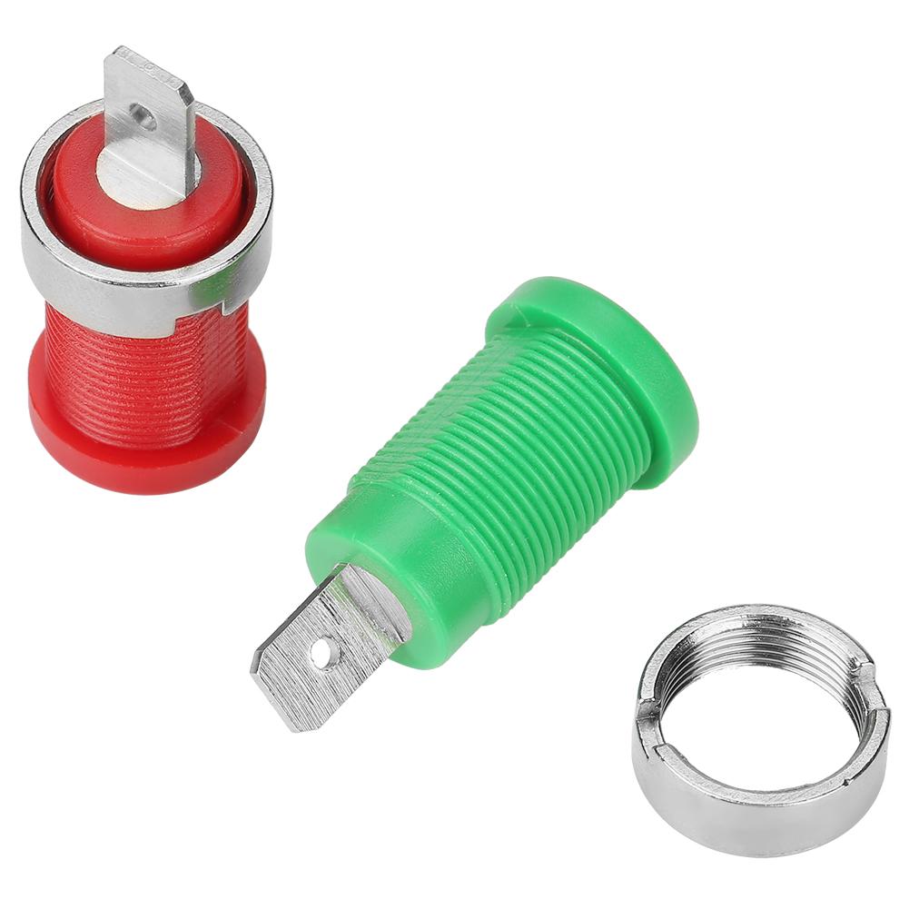 P3007 10pcs Mixed Color Banana Socket 4.0mm Jack for Panel Mounting Test Probes