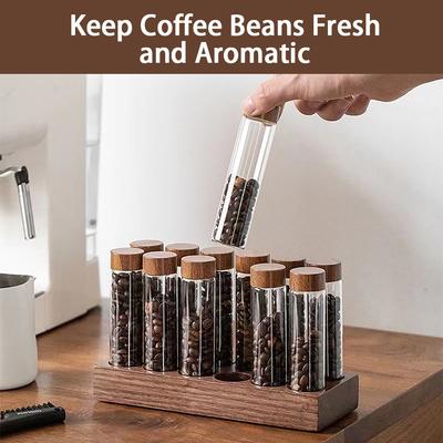 Single Dose Coffee Bean Storage 12 Tubes Multipurpose Portable Coffee Bean Container Cellar with