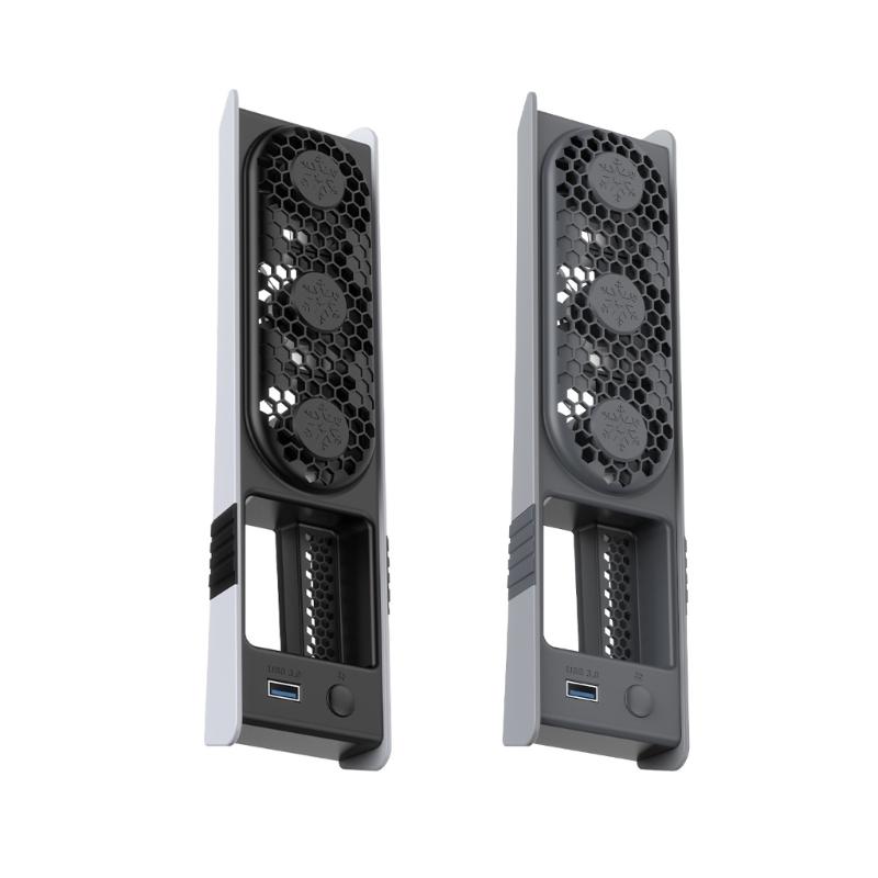 Innovative Cooling Fan for P5 Slim/Professional Console with Colorful LED Lighting Effect Build-in 3pcs Low Noise Fan