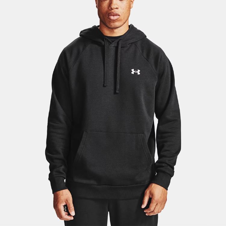 Under Armour Logo Micro Badge Hoodie Men Hoodies Black 1357105-001