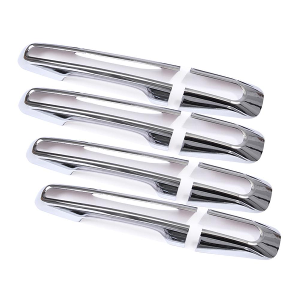 For Jaguar XE X760 XF X260 F-PACE X761 2015 2016 2017 2018 2019 Chrome Bright Silver Car Door Handle Cover Trim Frame Stickers SS3