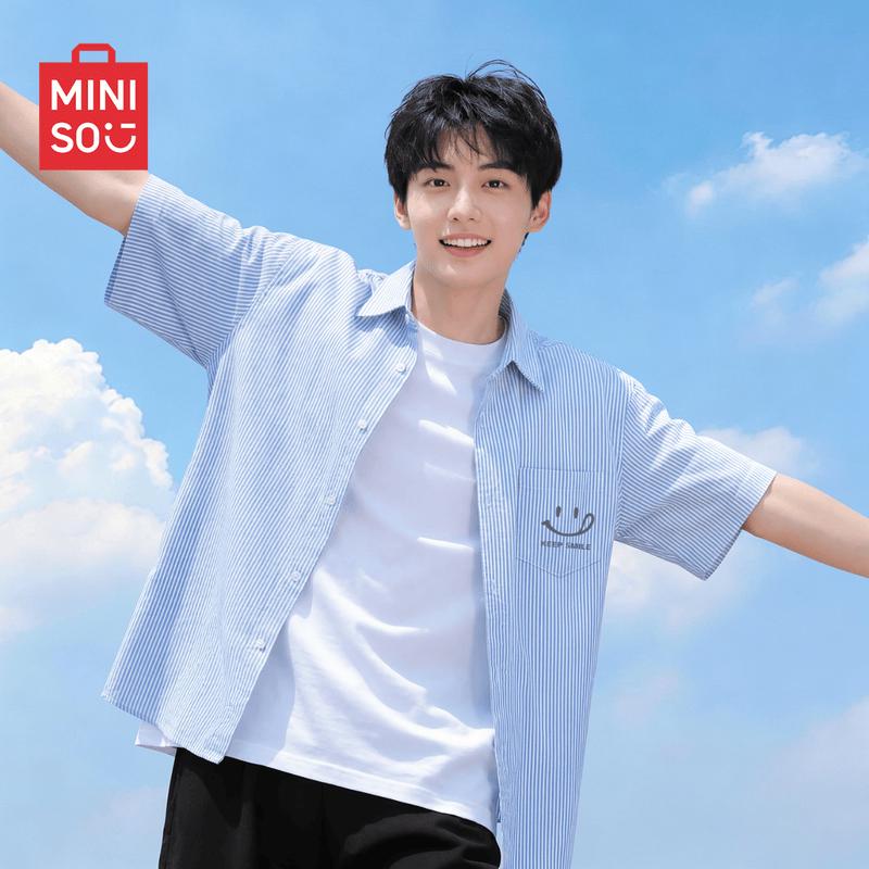 

MINISO Men s Short Sleeve Oxford Shirt XL