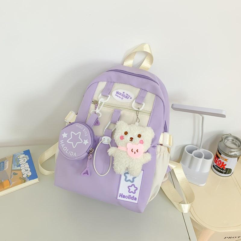 Cute girl schoolbag small fresh junior high school high school student size backpack high value student small backpack