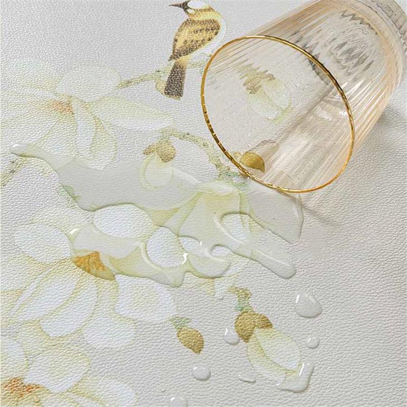 Leather Desk Mat Vintage Waterproof Desk Pad Non-Slip Cut To Size Writing Table Mat for Elegant Office & Gaming Setup