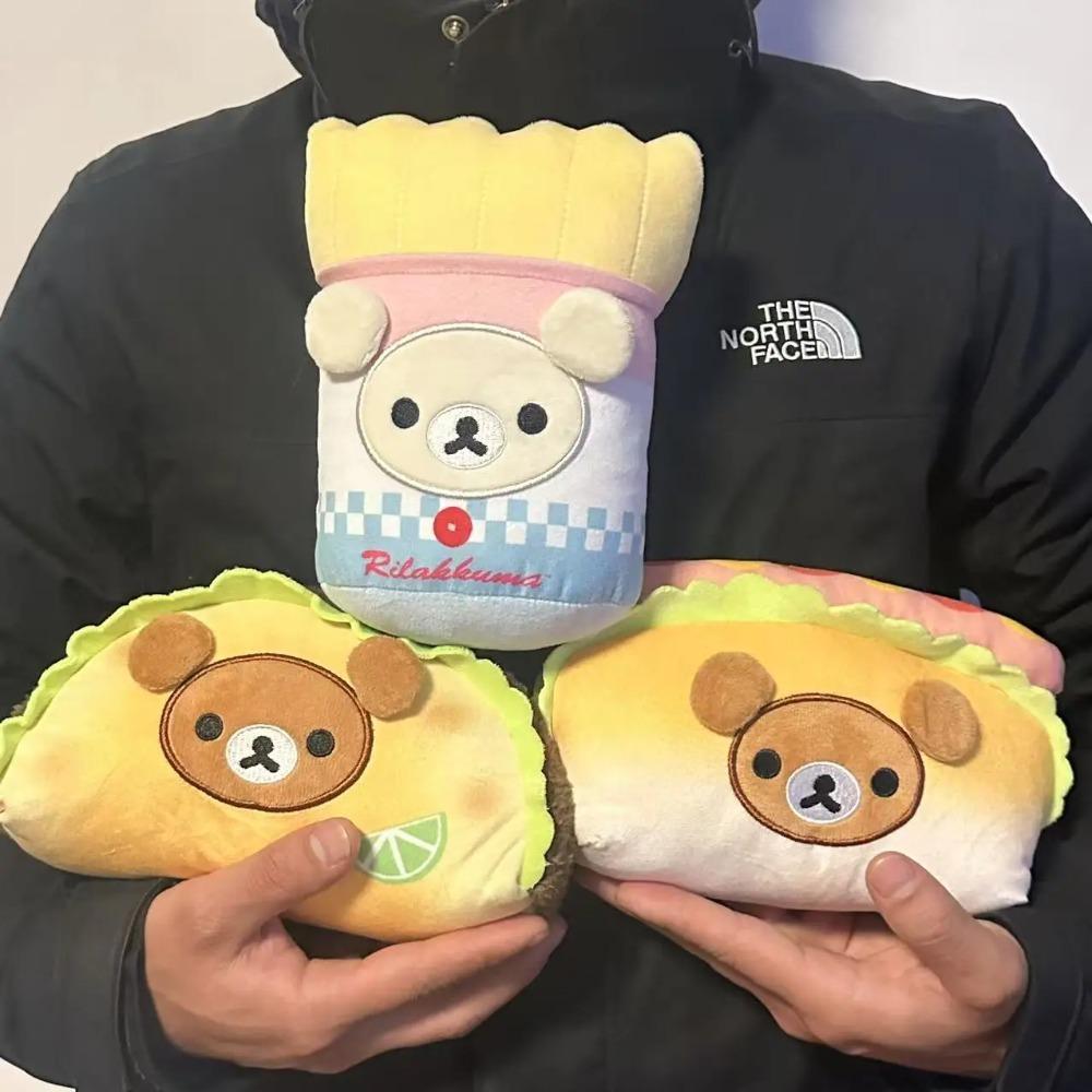 Taco Rilakkuma Plush Sandwich Bear Stuffed Doll Kawaii Bread Series Rilakkuma Room Deocr Lovely Anime Plush Kid's Birthday Gifts