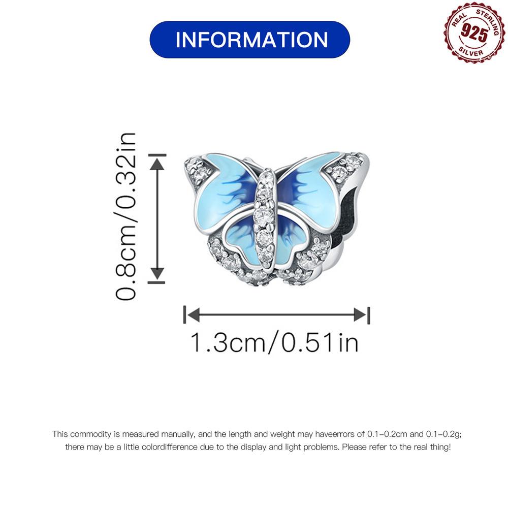 Butterfly Pendant S9 Sterling Silver Design Sense Accessories High Sense Diy Bracelet Necklace Jewelry Making