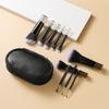 Makeup Brush Set 10 Piece Essential Travel Makeup Kit Face Synthetic Hair Brushes with Transparent Crystal Handle