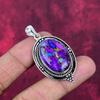 Purple Copper Turquoise Pendant, 925 Solid Sterling Silver Jewelry, Gemstone Pendant, Gift For Her Handmade Dainty Jewelry