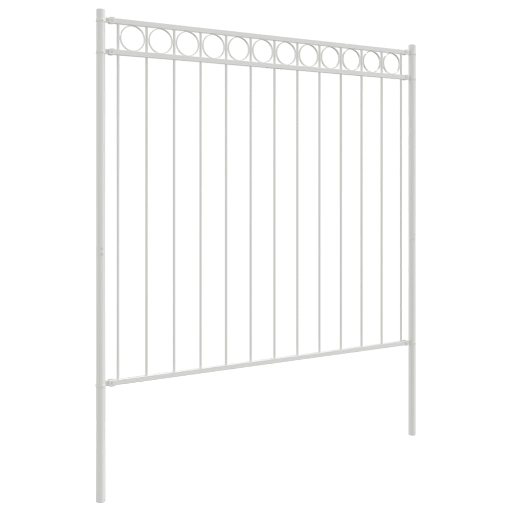 ASSEN Fence Panel White 170 x 170 cm Steel