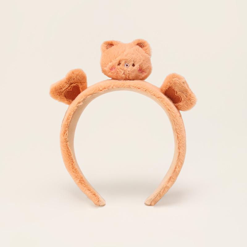 Theme Animal Panda Little Rabbit Bear Hairband With Plush Love Design Embroidery