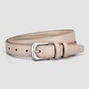 Women's Hong Kong & American Style Genuine Leather Belt with Needle Buckle - High-End Top Layer Cowhide for Work Pants