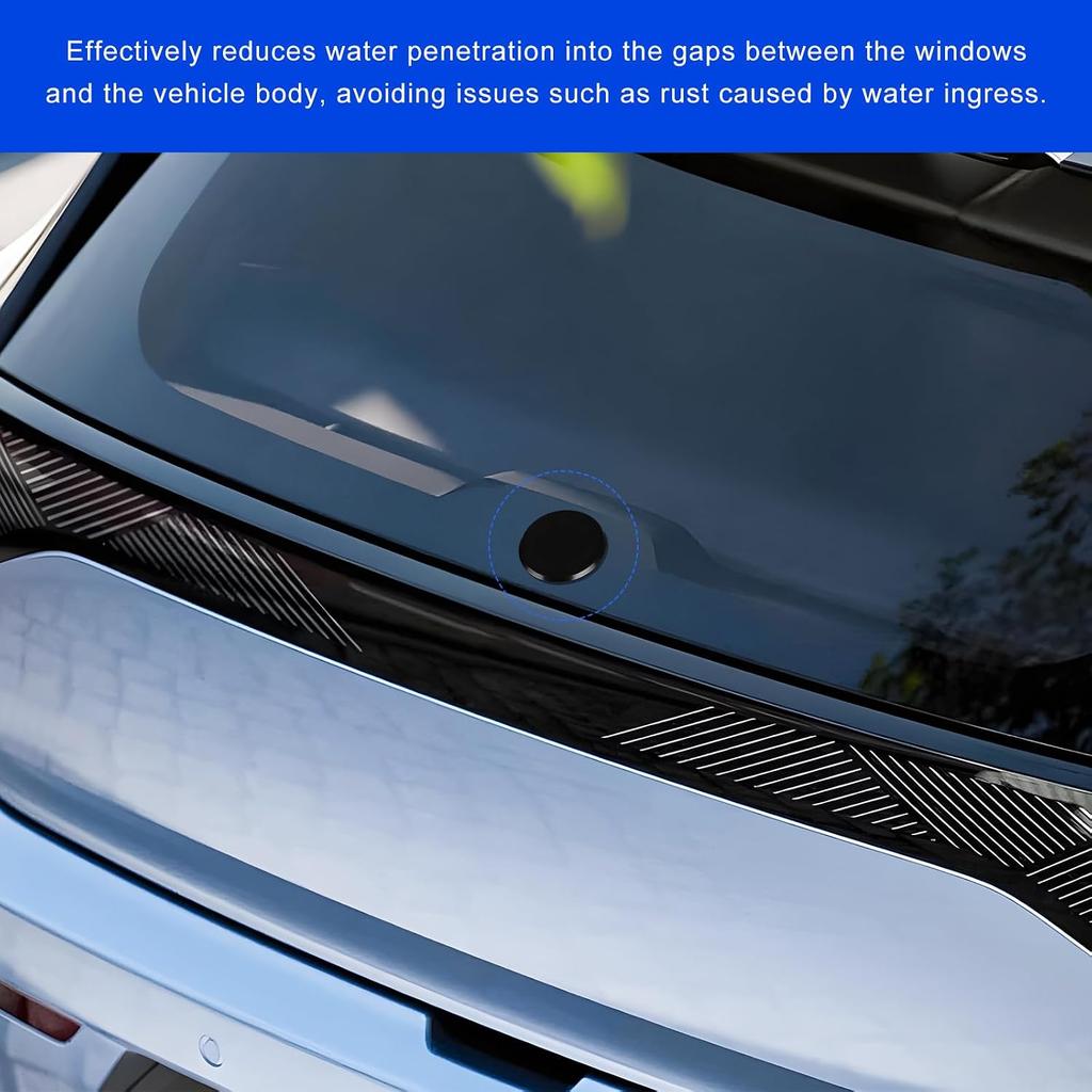 Tappo Tergiparabrezza Auto, Tappo Passacavo Impermeabile per Tergicristalli Posteriori Veicolo Tappo di Chiusura Parabrezza con O-Ring, Coperchio in Alluminio Antipolvere per Eliminazione Tergicristallo Lunotto Posteriore