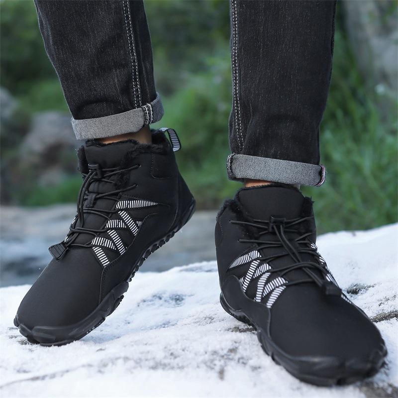 Hohe Schneestiefel Neue Outdoor-Wander- und Camping-Wanderschuhe Ski Rutschfest Samt Warm Große Größe Baumwollschuhe