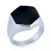 Personalized Tide Brand Spring Titanium Steel Square Epoxy Stainless Steel Ring