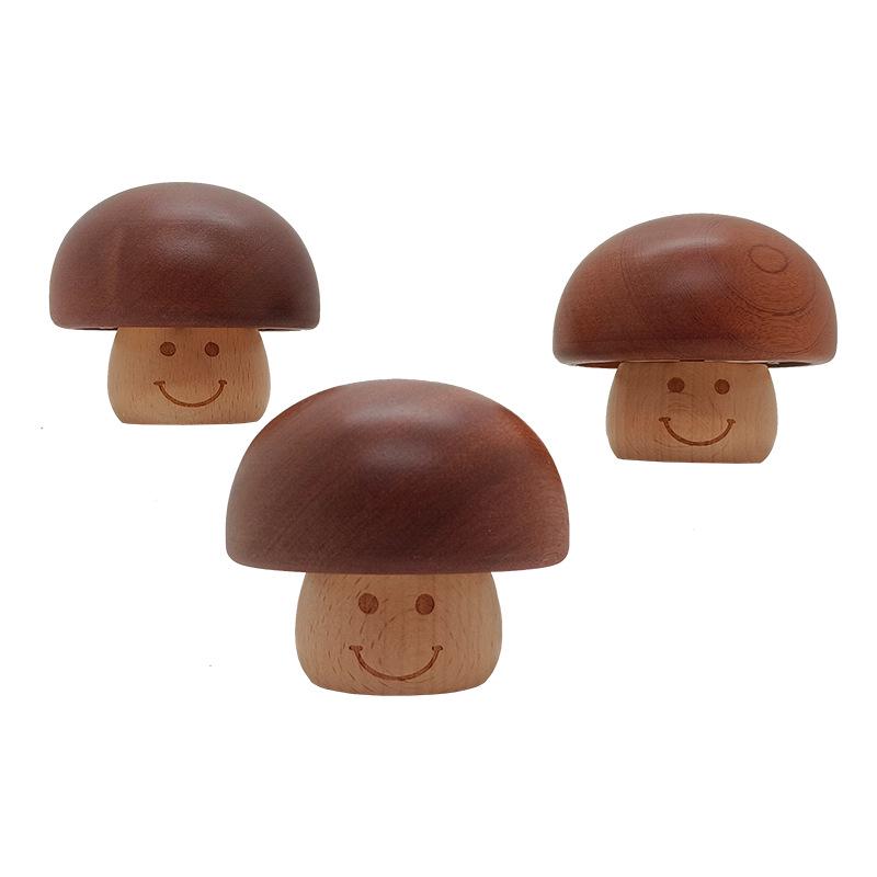 Wooden Rotating Mushroom Music Box: Castle In the Sky Children's Toy Gift