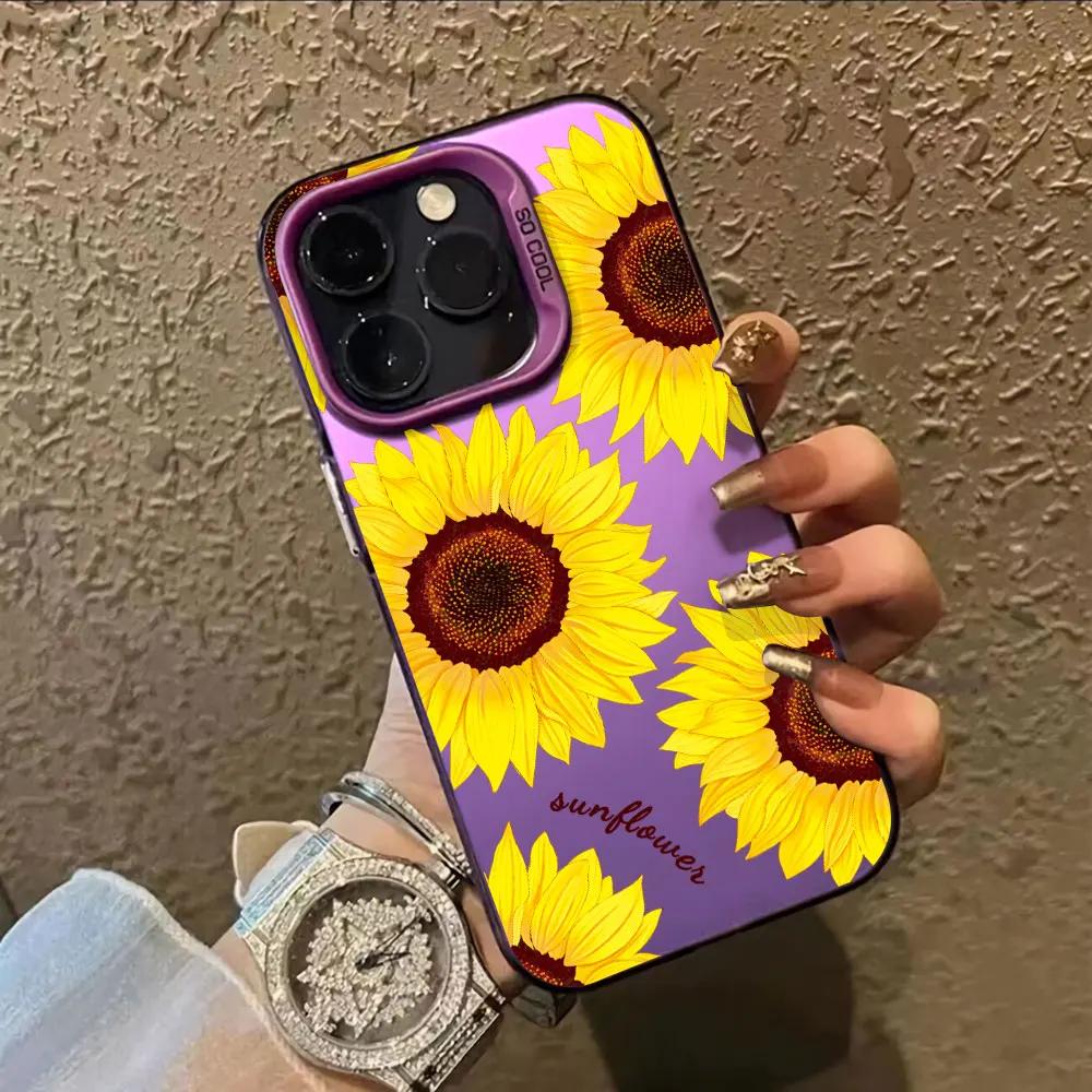Sunflower Case For Honor X8B X6B X7A X7B X8A X9A 5G X9B X50i Phone Case For Huawei Honor X7b 4G5G IMD Sliver Shockproof Fundas