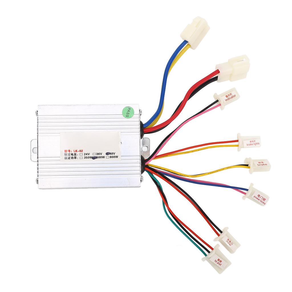 Elektrisk Sykkel Børstemotor Kontroller Profesjonell 48V 500W Aluminiumslegering Motor Børstet Hastighetskontroller