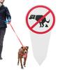 1Pcs No Dog Poop Sign Painted Weatherproof Stop Staking Chevron Board No Pooping Flowers and Grass Warning Home