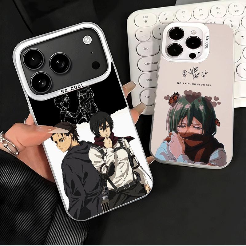 A-Attack On T-Titan Mikasa Soft Phone Case for iPhone 15 16 17 Pro Max 17Air 16E 14 Plus 13 12 Mini Shockproof Cover Back Shell