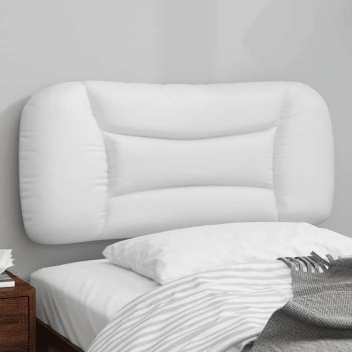 VidaXL Headboard Cushion, Reading Pillow with Zipper, Reading Cushion for Bed Bedroom, White 80 374533