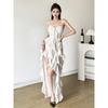 Women's Clothing Fashion Vacation Style Irregular Spaghetti-Strap Dress